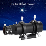 Camera Finderscope Double Helical Focuser Guide Scope Finderscopes 50mm With Bracket For Astronomical Telescope