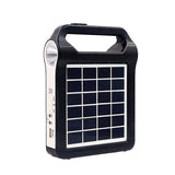 220V 2400mAh Portable Solar Panel Power System USB Charging Generator Camping With LED ABS Solar Panel KIt Light 6V/2W