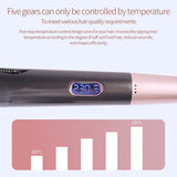 2 In 1 Hair Curler and Straightener Spiral Wave Curler Flat Curling Iron Crimp Straightening Tools 360° Rotation LCD Display