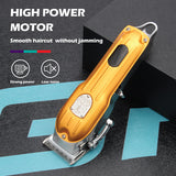 Barber full metal professional hair clipper for men cordless electric hair trimmer beard rechargeable hair cutting machine