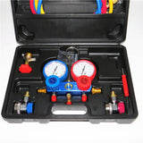 R134A/410 AC Air Conditioner Dual Manifold Gauge Set Double Table Fluorine Refrigeration Auto Diagnostic Tools Kit