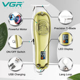 Professional full metal hair clipper rechargeable electric beard hair trimmer for men machine adjustable haircut barber cordless