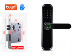 TUYA smart TT lock with one grip to open the door fingerprint password swipe card bluetooth wooden door electronic integrated