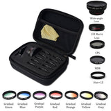 2022. 12 In 1 Mobile Phone Lens Filter Set 0.45x Wide-angle 15x Macro 37mm Starlight Dimming Cpl Gradient Filter