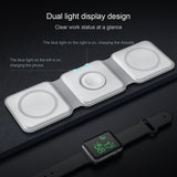 3 In 1 Foldable Magnetic Wireless Charger For Iphone 13 12 11 Pro Max X Portable Wireless Charger For Apple Watch