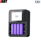 ISDT C4 / C4 EVO 8A Touch Screen Smart Battery Charger Screen With USB Output For 18650 26650 AA AAA Battery For RC Mode