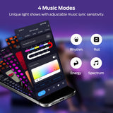 3m Symphony WiFi Music Neon Light Strip Led Music Light Bar DIY Modeling USB Light Strip RGB Led Strip Lights 16 Million Colors