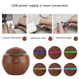 Mini Atomizing Humidifier Ultrasonic Home Creative Wood Grain Desktop Mute Aroma Diffuser Air Humidifier
