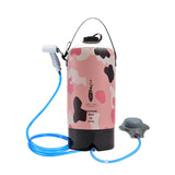 2021 10/11L  Portable Outdoor Camping Shower Bag With Foot Pump And Shower Nozzle For Beach Swim Travel Hiking