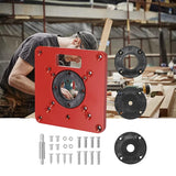 Router Table Insert Plate With 4 Rings Wood Router Engraving Machine Trimming Machine Flip Board For DIY Kit Woodworking