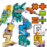 Number Robots Transforming Action Figure Toys for Math Teaching School Classroom Rewards Exam Prizes Preschool Educational Toys