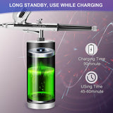 Cordless Airbrush Kit Portable Handheld Airbrush with Recharge Mini Compressor for Makeup/Tattoo/Nails/Cake Decor/Models