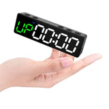 Portable Workout Timer,Gym Timer with Rechargeable and Built-in Magnetic Spine,LED Interval Timer for Home Garage