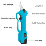 KKMOON 16.8V Cordless Pruner Brushless Motor Electric Pruning Shear 28mm Efficient Fruit Tree Bonsai Pruning Branches Cutter
