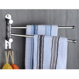2/3/4/5 Rod Bathroom Towel Rack Punch-Free Rotating Towel Rack With Hook Rotatable Kitchen Bathroom Hanger 304 Stainless Steel