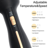 Mini Hot Air Comb Hair Dryer Straight Hair Brush Multi-Function Gold 3 in 1 Straightening Brush Professional Hair Styling Tools