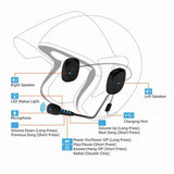 Waterproof Wireless Anti-interference Helmet Headset Intercom For Motorcycle