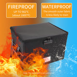 Fireproof Document Bag Fireproof Waterproof Storage Box with Lock Suitable Folder Magazine Files Book Portable Office Safe Box