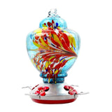 Pet Bird Feeder Hummingbird Feeder Courtyard Outdoor Drinking Fountain Hand-blown Glass Hanging Feeding Station Food Container