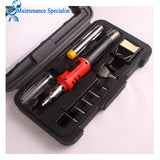 Self-Ignition 10-in-1 Gas Soldering Irons Cordless Welding Torch Kit Tool HS-1115K