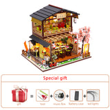 Diy Dollhouse Kit Miniature Building Wooden House Model Japanese-style Sushi Shop Kids Toys Adult Gift Big Doll House Furniture