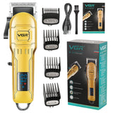 VGR professional Rechargeable Hair Trimmer Barber&amp;Home Hair Clipper For Men Electric Haircut Tool Lithium Hair Cutting Machine