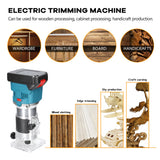 21V Cordless Electric Trimmer 6 Gears of Speeds Adjustable Wood Milling Trimming Engraving Slotting Machine Woodworking Router