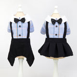 Dog Summer Spring Suit Fancy Costume Cotton Shirt & Dress Doberman Cosplay Pet Couple Bichon Pomeranian Clothes for Small Dogs