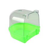 Bird Bath Box Parrot Bathing Cage Accessory for Small Birds Parakeet Canary Budgerigar Lovebirds Transparent Top