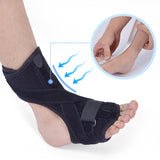 Adjustable Foot Drop Orthosis Brace Support Foot Arch Shock Absorber Bandage with Spiky Massage Ball THIN889