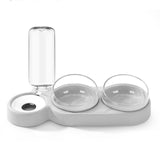Automatic Cat Bowl Water Dispenser Water Storage Pet Dog Cat Food Double Bowl Food Container with Waterer Pet Waterer Feeder