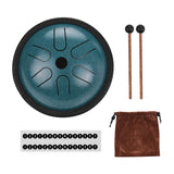 5.5 Inch Mini Steel Tongue Drum 6 Notes Handpan Drum Steel Pocket Drum Percussion Instrument with Mallets Carry Bag for Yoga