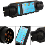 European 12v 7 Pin Car and Trailer Towing Lights Plug and Socket Cable Wiring Circuit Tester Tool Car Circuit Testing