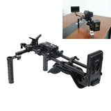HDRIG Pro Shoulder Mount Bracket With Manfrotto Base Plate And Rosette Cheese Handle V-Lock Mount Power Adapter Lens Holder