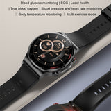 Smart Watch E300 Blood Glucose Men ECG Sport Fitness Tracker Body Temperature Measure Blood Pressure Oxygen Smartwatch