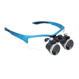 Lighted Head Magnifying Glasses Dull Polish Blue 2.5X Dentistry Magnifying for Dentistry Tattoo Nail Art Tool 100‑240V