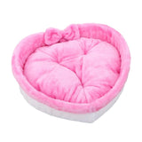 Cat Bed Heart-shaped Pet Bed For Cats Dogs Cotton Velvet Soft Kitty Puppy Sleeping Beds Kennel Warm Pet Nest Cat Accessories
