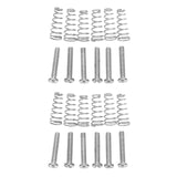 12 Pcs Electric Guitar Tremolo Bridge String Saddles Mount Adjust Conical Spring and Screws Silver