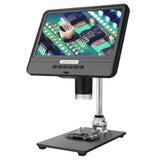 AD208 8.5 Inch LCD Screen 5X-1200X Digital Microscope 1280 * 800 Adjustable 1080P Ranges Welding Tool Microscope with Battery
