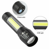 2 In 1 LED Work Light T6 COB Portable Waterproof Torch Flash High Bright USB Rechargeable Flashlight Car Work Lamp