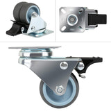 4 x Hot Sale Heavy Duty Swivel Castor Wheels 50mm with Brake for Trolley Furniture Caster Black