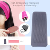 Silicone Heat Resistant Mat For Salon Home Hair Styling Adapter Straightener Curling Iron Pad Straightener Pouch Tool