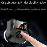 Car Bluetooth mp3 Music Player FM Transmitter Audio Radio Adapter with Dual USB Charger QC3.0 TF Card BT36B