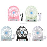 Portable LED Light  Mini Fan Air Cooler Mini Desk USB Fan Third Wind USB Fan Rechargeable ABS Portable Office Outdoor Home