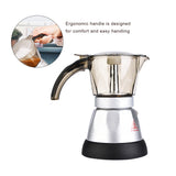 150ml/300ml 3-6 Cups 480W Electric Espresso Moka Pot Detachable Kitchen Stovetop Coffee Maker