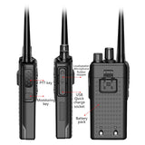 2020 High Power Upgrade Bao feng BF-858 Waterproof  Walkie Talkie Two Way Radio D17 21 Dropship