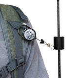Fishing Rod Holder Clip Metal Housing Support Wearable Belt Clip Rod Holder Stand Up Pole Strong and Sturdy Fishing Accessories