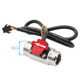 DC3.5-24V DN15 Flowmeter G1/2 Stainless Steel Sensor Water Flow Sensor Heater Flow Sensor Turbine 1-25L/min