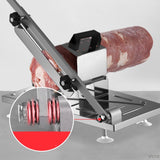 Food Cutter Slicing Machine Stainless Steel Spring Automatic Meat Delivery Non-slip Handle Easily Cut Frozen Meat