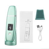 Electric Ultrasonic Face Skin Scrubber Face Cleaning Peeling Shovel Facial Pore Cleaner Blackhead Remover V Face Lifting Machine